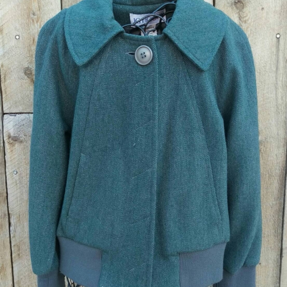 Wool Green Bomber Jacket